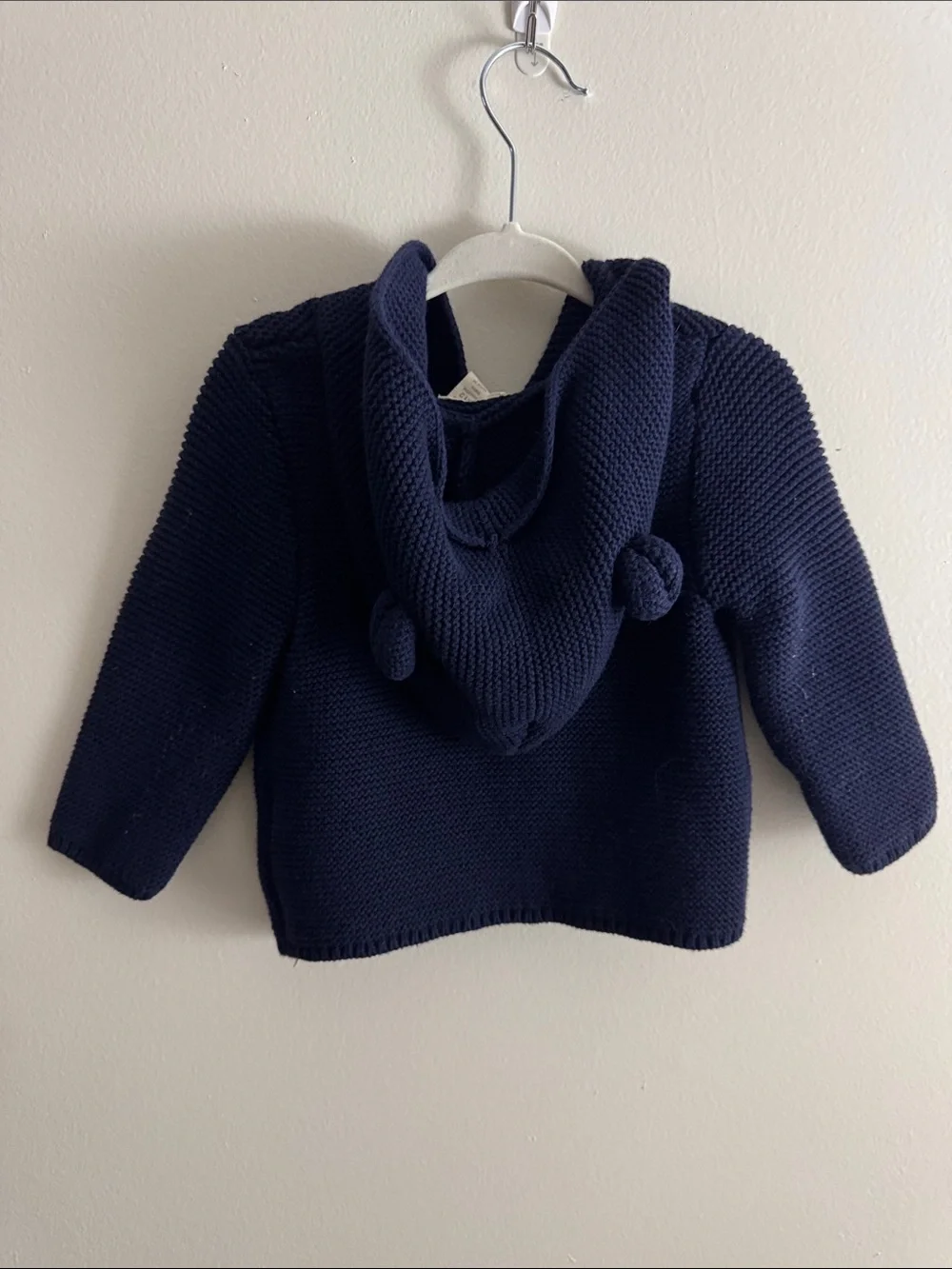 GAP Navy Knit Hooded Cardigan Jacket for Kids